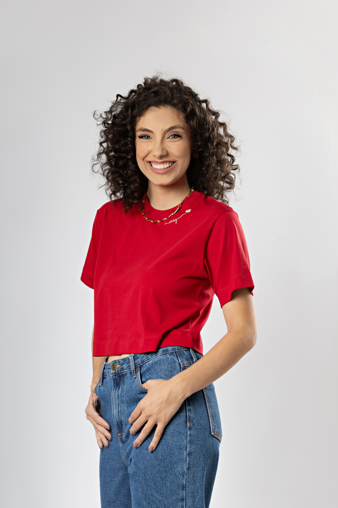 Camiseta Básica Easy Gola Redonda Algodão Egípcio