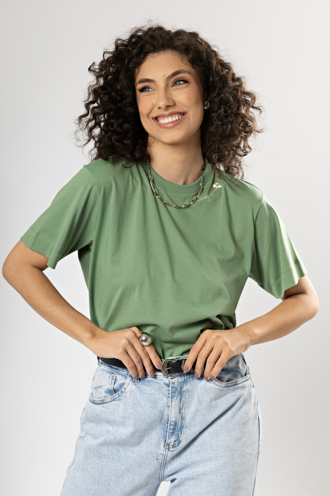 Camiseta Básica Easy Gola Redonda Algodão Egípcio