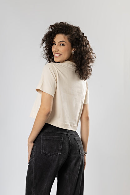 Camiseta Básica Easy Gola Alta Algodão Egípcio