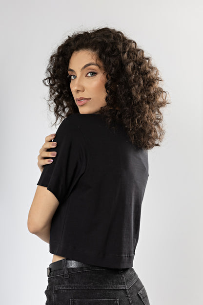 Camiseta Básica Easy Gola Alta Algodão Egípcio